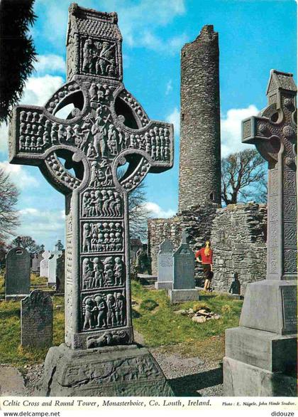 Irlande - Louth - Monasterboice - Celtic Cross and Round Tower - Ireland - Irlanda - CPM - Voir Scans Recto-Verso