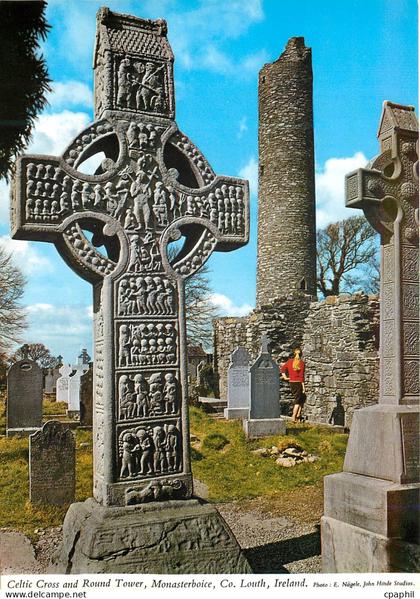 CPM Celtic Cross and Round Tower Monasterboice Co Louth Ireland