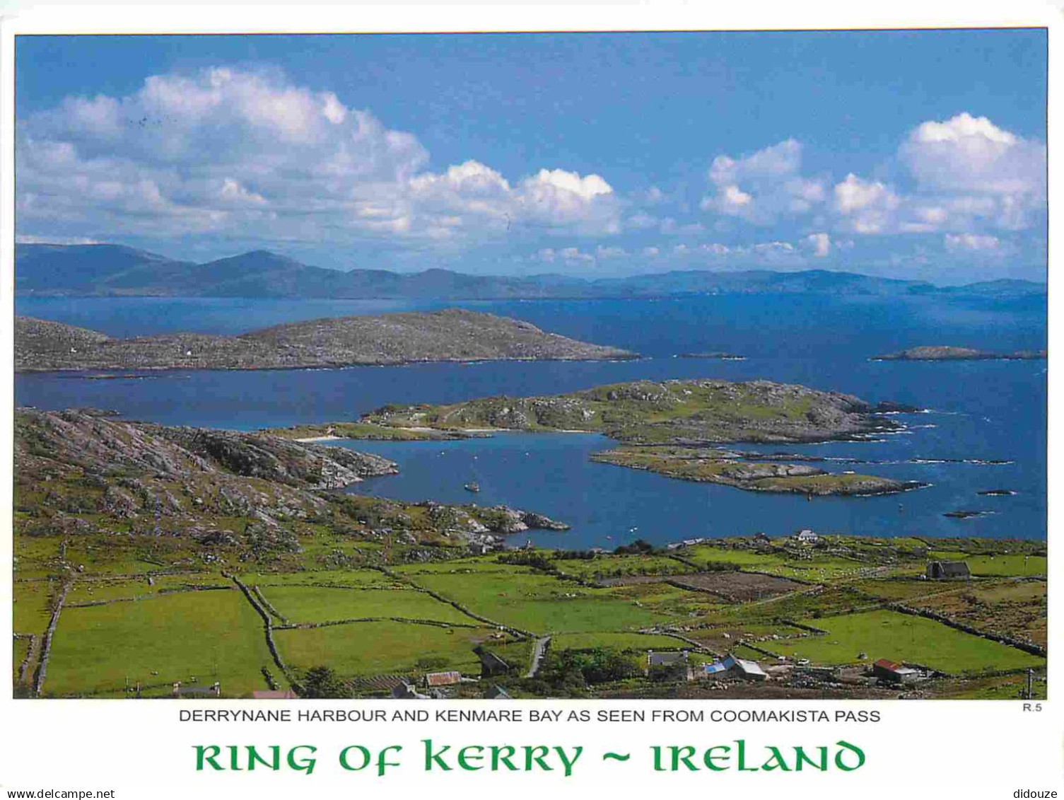 Irlande - Kerry - Ring of Kerry - Derrynane harbour and Kenmare bay as seen from Coomakista Pass - Ireland - Irlanda - C