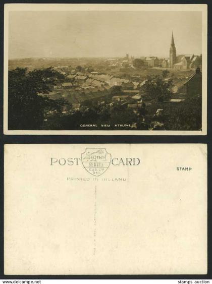 Ireland Co. Westmeath ATHLONE General View Panorama Old Real Photo Postcard