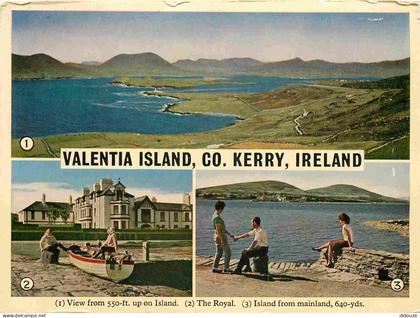Carte Postale - Irlande - Valentia island - Multivues - View from 550-ft up on island the royal island from mainland 640