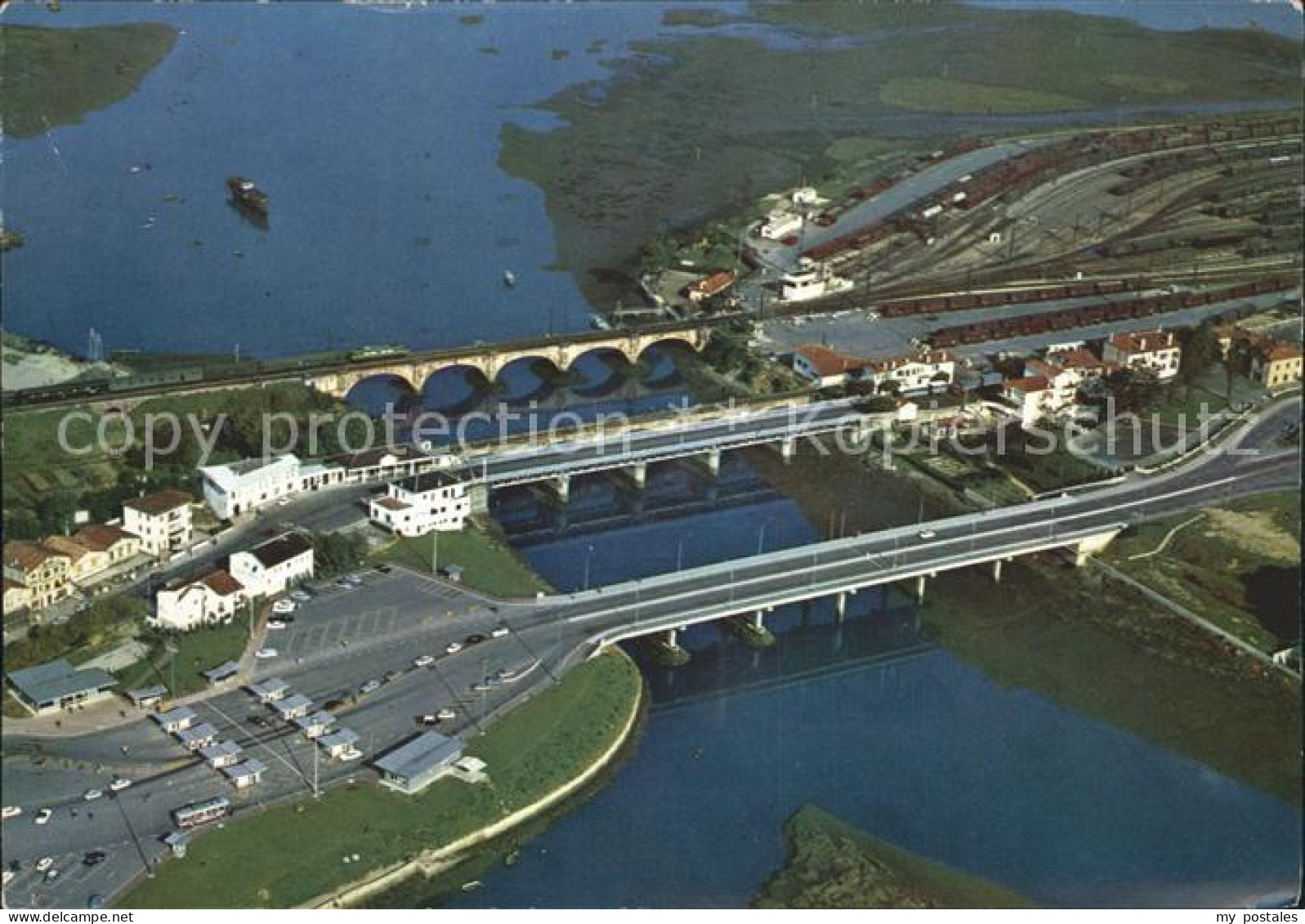 Irun Vista aerea de los Puentes Internacionales