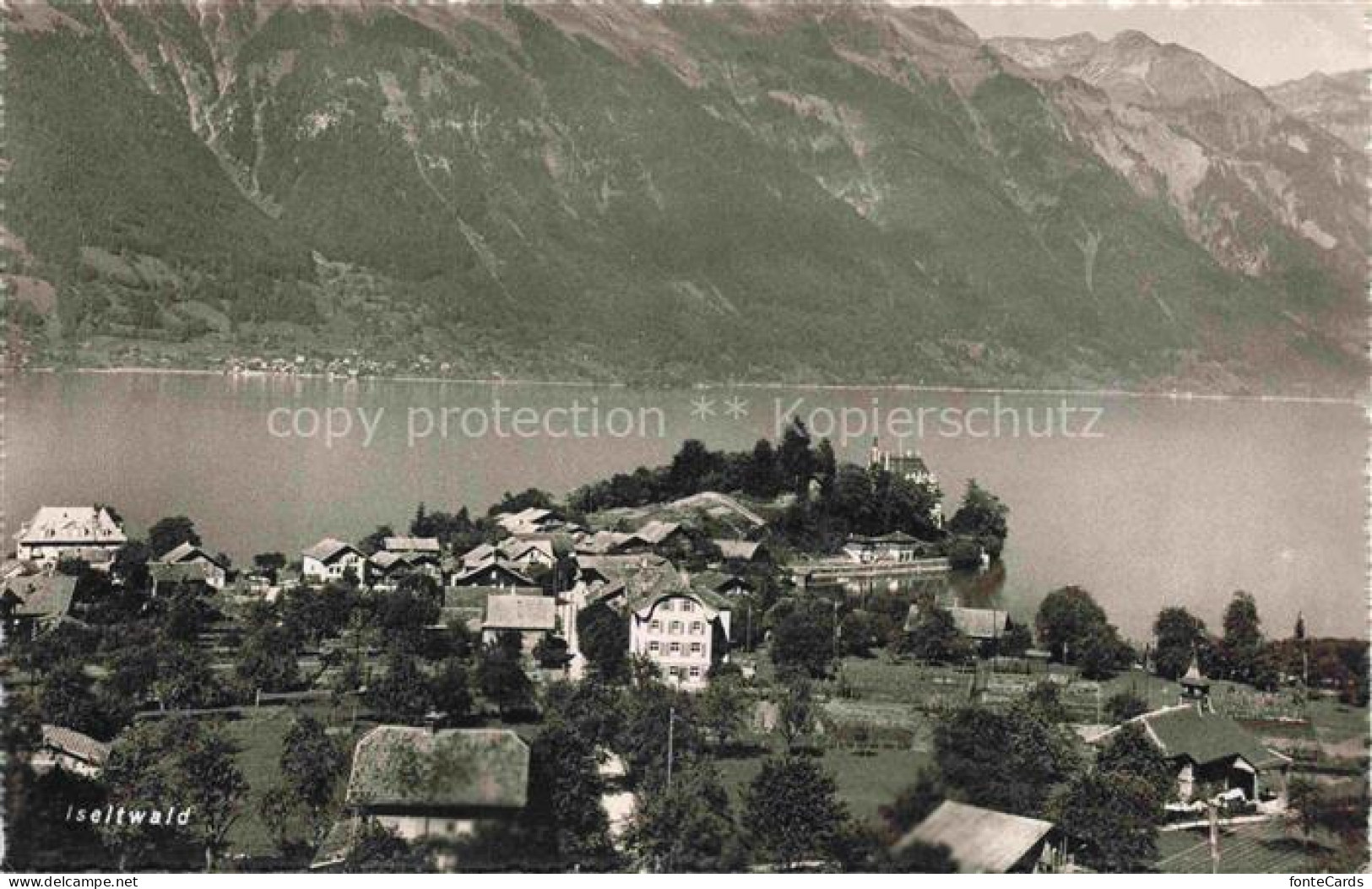 Iseltwald Brienzersee Interlaken BE Panorama Blick auf den Brienzersee