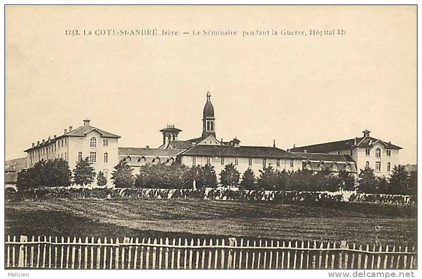 isere -ref 408- la cote saint andré - la cote st andré -le seminaire pendant la guerre 1914-18-hopital no 32-