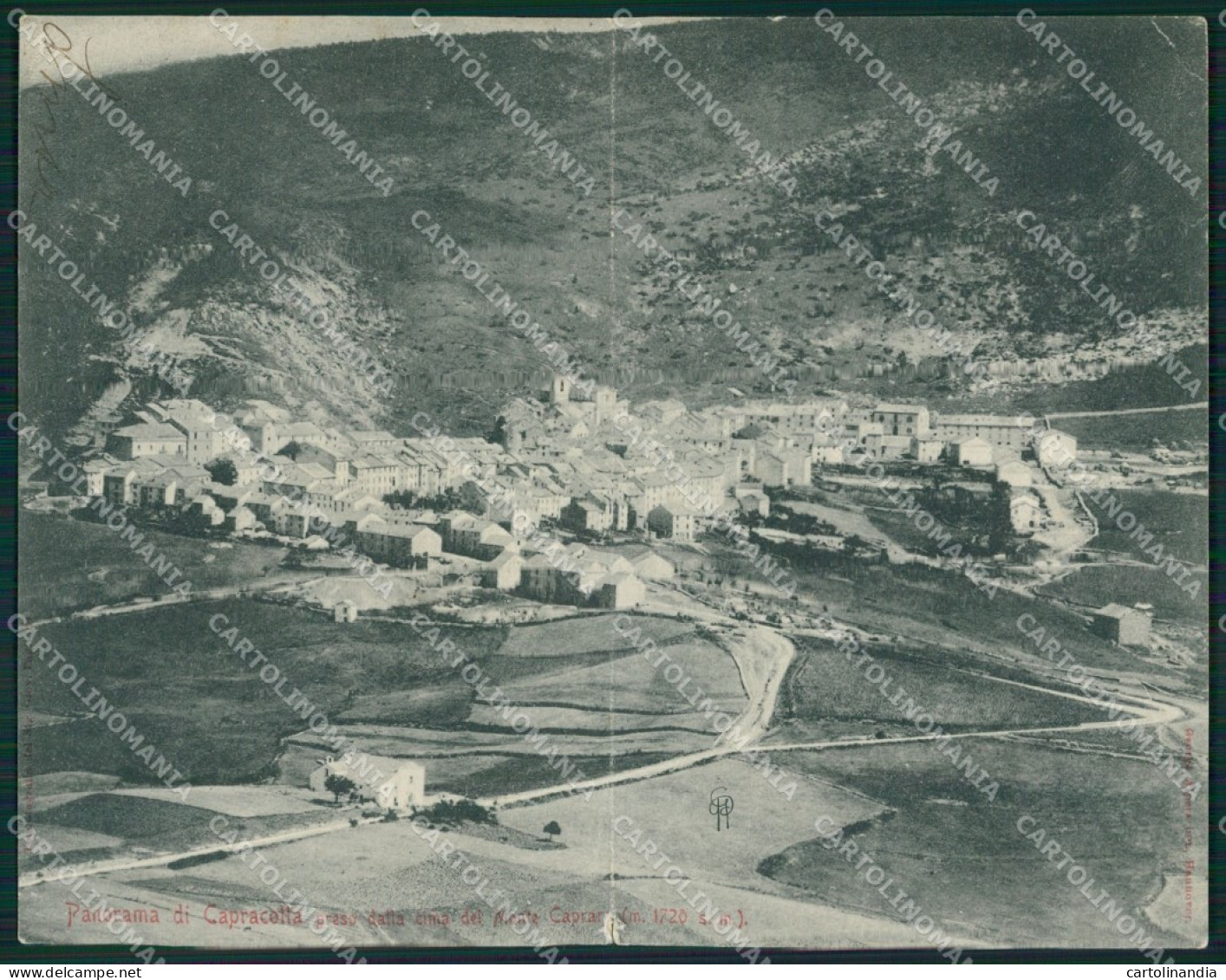 Isernia Capracotta Doppia PIEGHINA cartolina XB3462