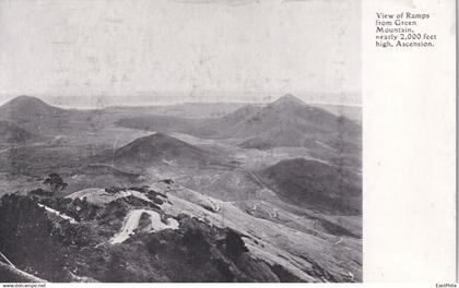 AFRICA AFRIQUE - ASCENSION ISLAND - VIEW OF RAMPS FROM GREEN MOUNTAIN