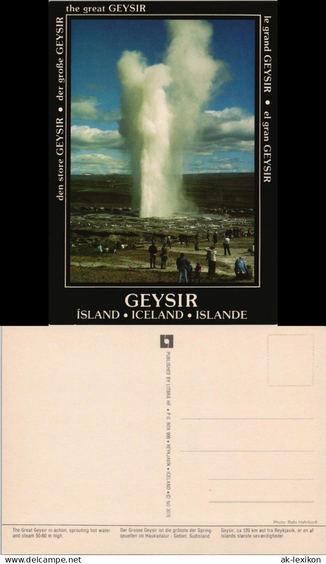Island   Iceland Umlandansicht mit Geysir Island Iceland Islande 1970
