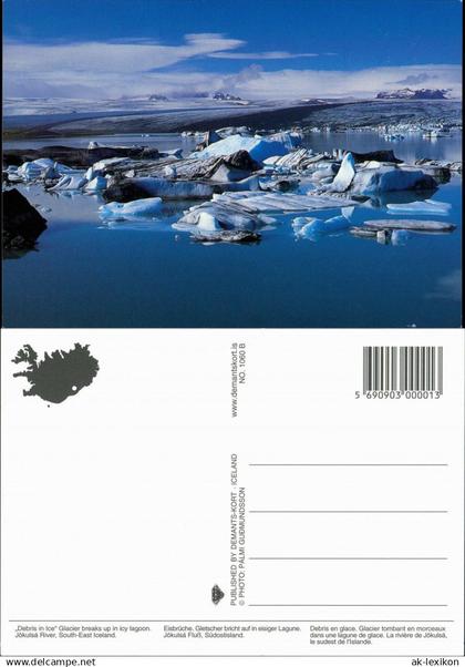 Island allgemein-Island Iceland ,,Debris in Ice" Glacier, icy lagoon  2000