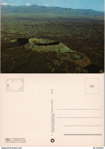 Island Iceland Eldborg Hnappadalssýslu Vulkan-Krater Island Iceland 1970