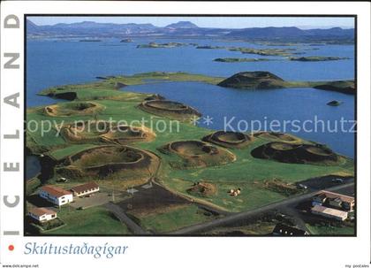 Island Iceland Fliegeraufnahme Skutustadagigar