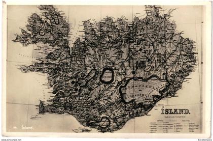CPA Carte Postale  Islande Carte géographique  VM101965
