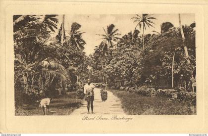 Cook Islands, RAROTONGA, Road Scene (1911) Polynesia Postcard