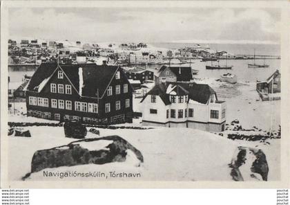U7- FEROE - ISLAND -  NAVIGATIONSSKULIN  TORSHAVN -  JACOBSENS BOKAHANDIL - A. JOENSEN ,  TORSHAVN  - ( 2 SCANS )