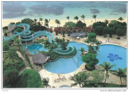 Saipan Northern Marianas Islands, Hotel Nikko Pool and Giant Water Slide View, c1990s/2000s Vintage Postcard