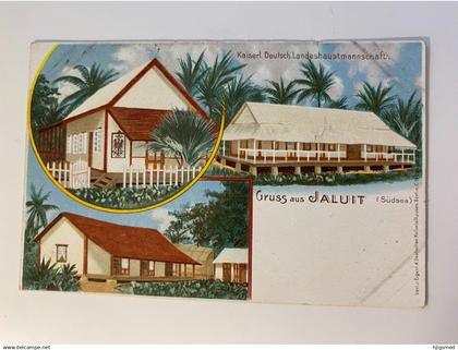Oceania LITHO Jaluit Atoll Marshall Islands German Colony Südsee Berlin ed. Deutschland 18327b post card POSTCARD