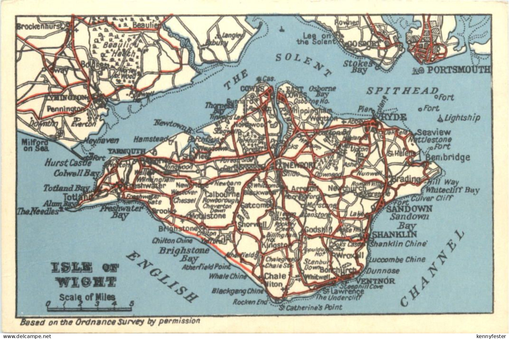 Isle of Wight - Landkarte