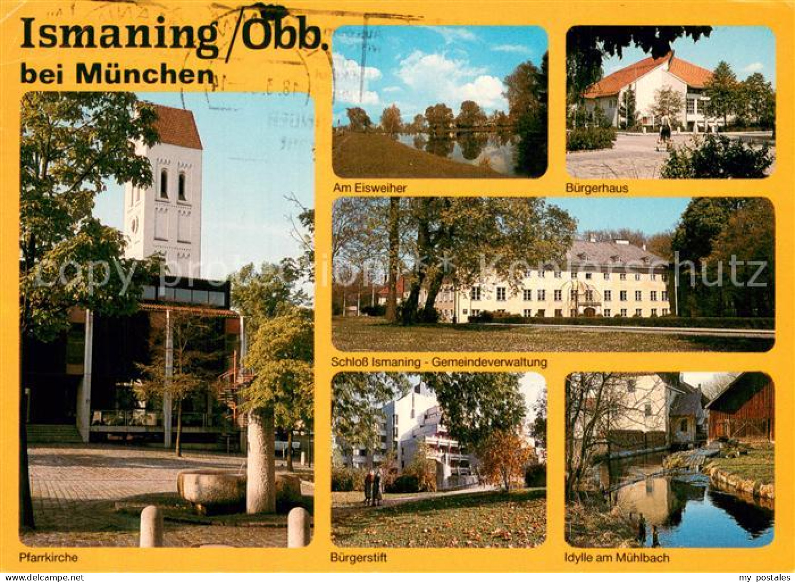 Ismaning Kirche Eisweiher Buergerhaus Schloss Gemeindeverwaltung Buergerstift Id