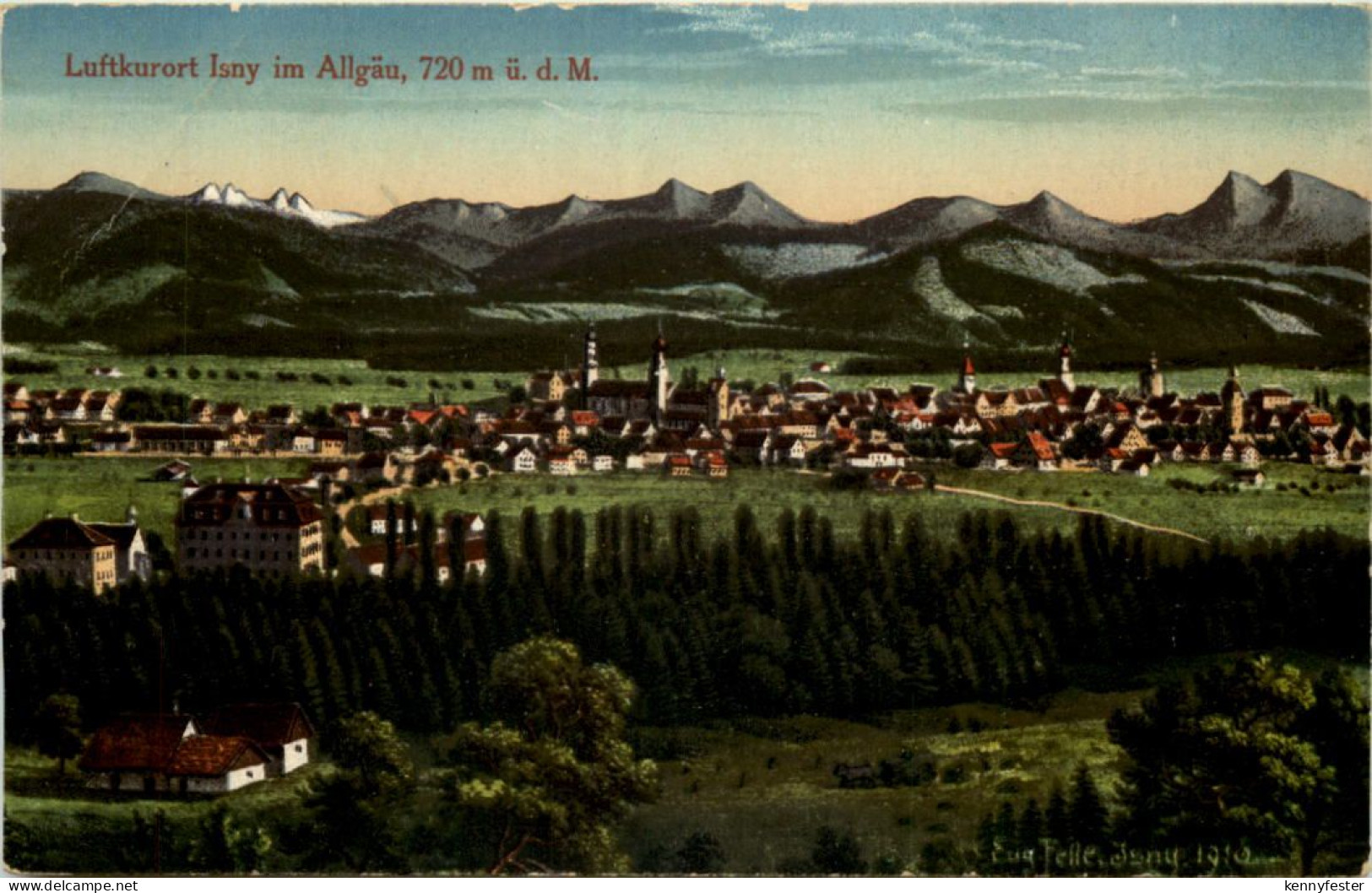 Isny bei Allgäu - Künstler-AK Eugen Felle
