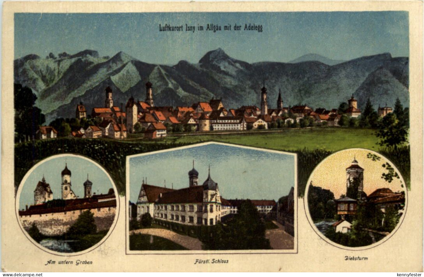 Isny im Allgäu - Künstler-AK Eugen Felle