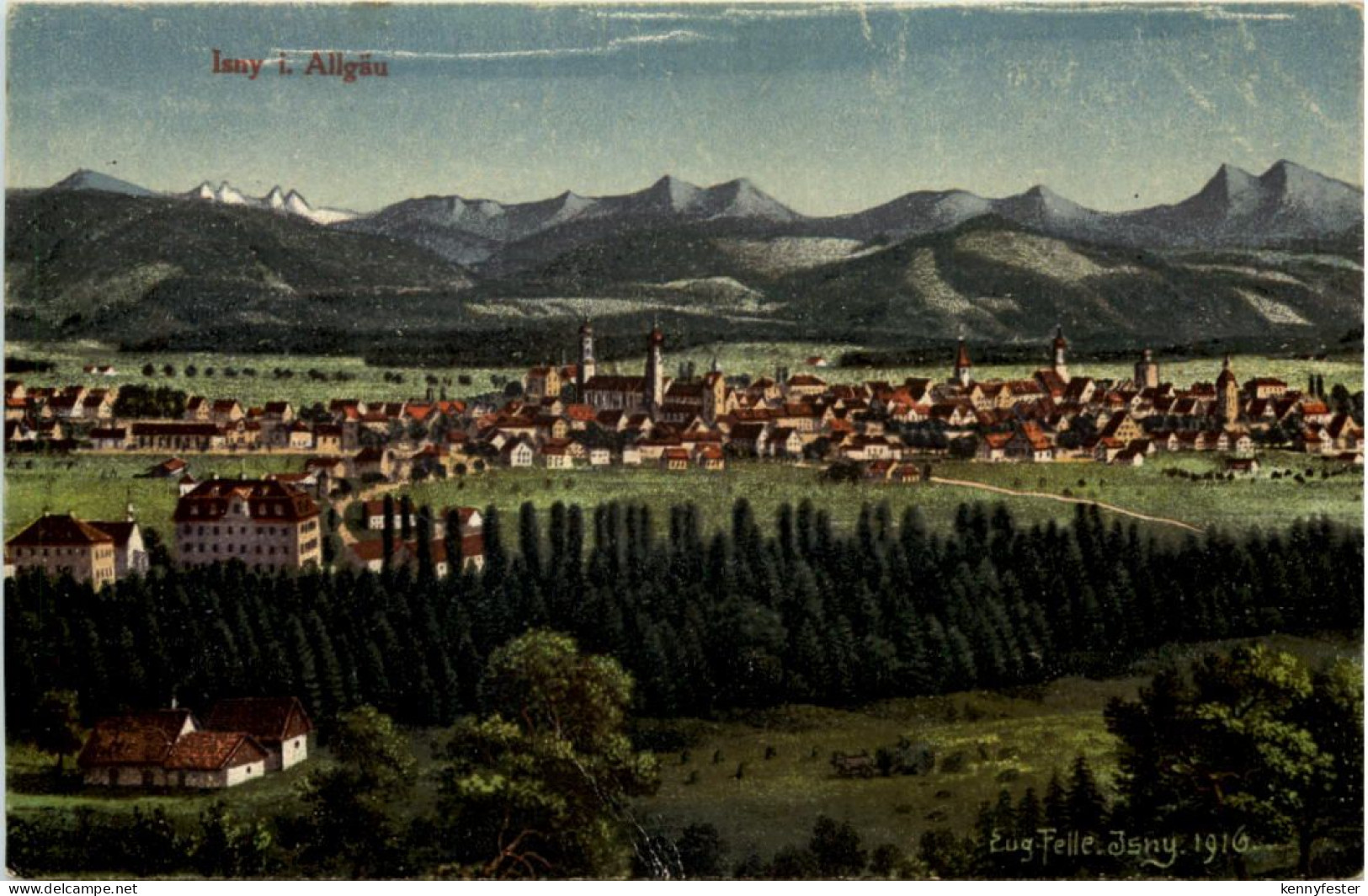 Isny im Allgäu - Künstler-AK Eugen Felle