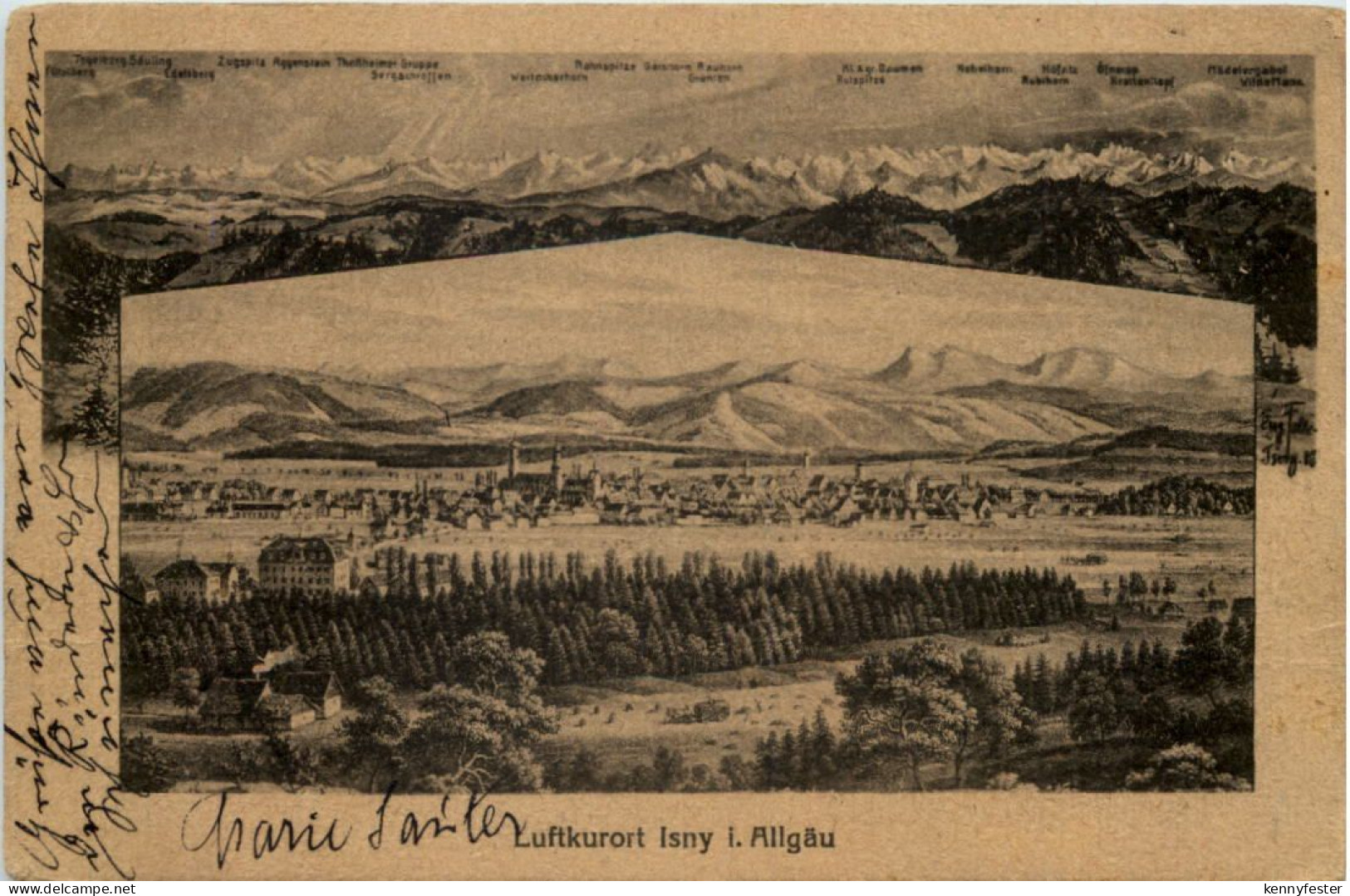 Isny im Allgäu - - Künstler-AK Eugen Felle