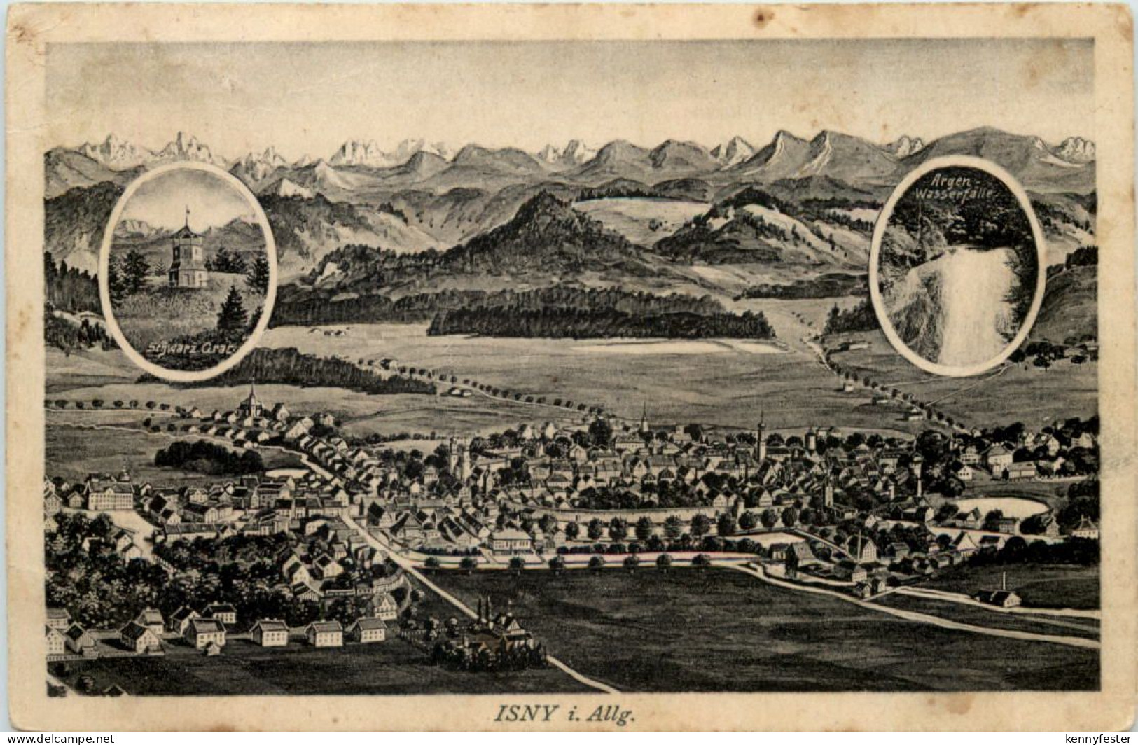 Isny im Allgäu - Künstler-AK Eugen Felle