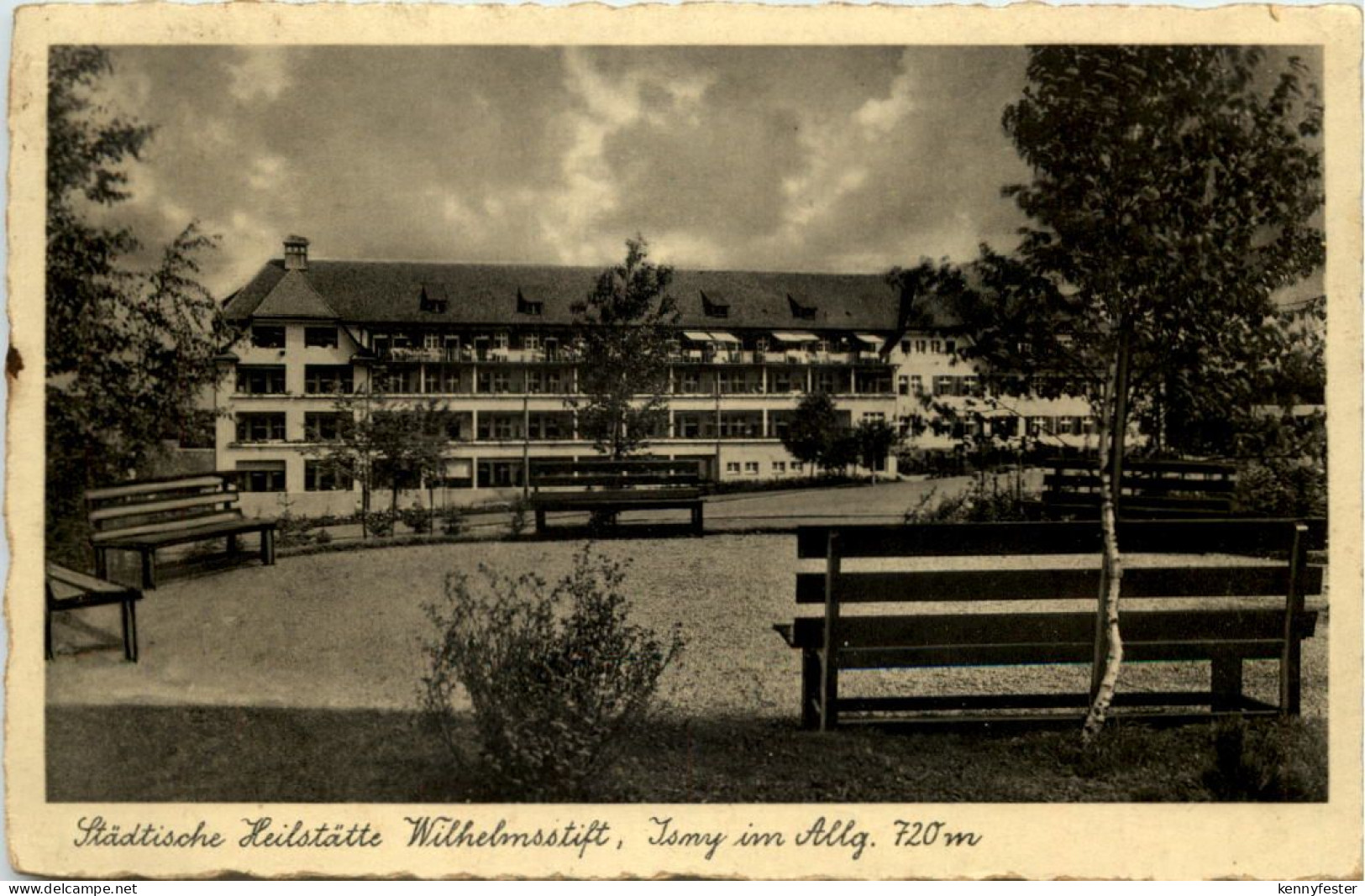 Isny - Städtische Heilstätte - Künstler-AK Eugen Felle