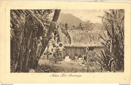 Cook Islands, RAROTONGA, Native Hut (1912) Polynesia Postcard
