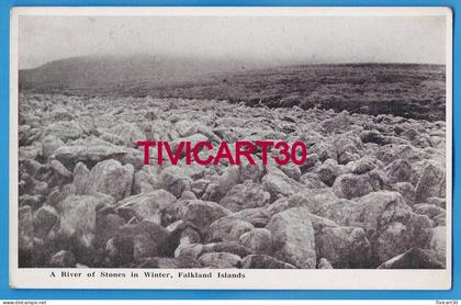 CPA FALKLAND - A RIVER OF STONES IN WINTER, FALKLAND ISLANDS