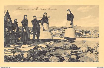 Faroe - TÓRSHAVN - Fish drying - Publ. Jacobsens Bokahandil