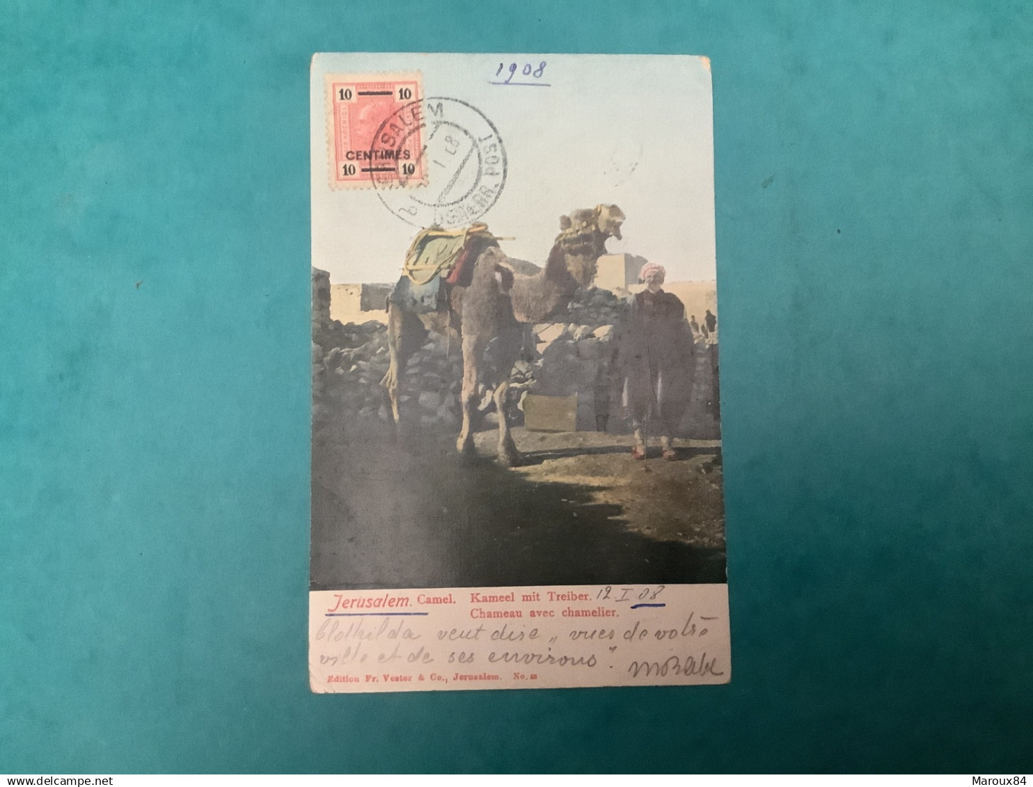 Israël jerusalem .camél chameau avec chamelier