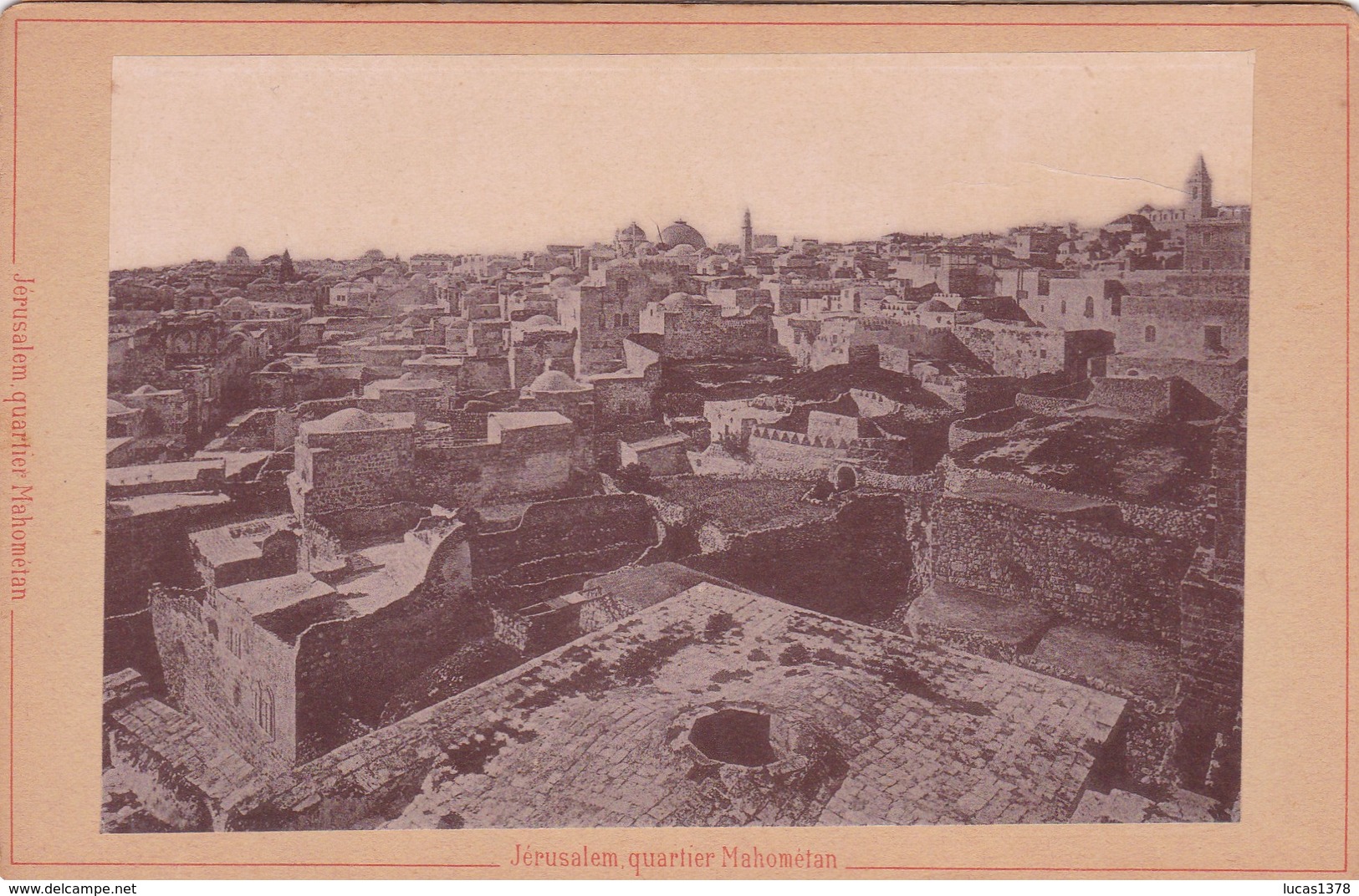 ISRAEL / JERUSALEM / PHOTO COLLEE  / QUARTIER MAHOMETAN / RARE