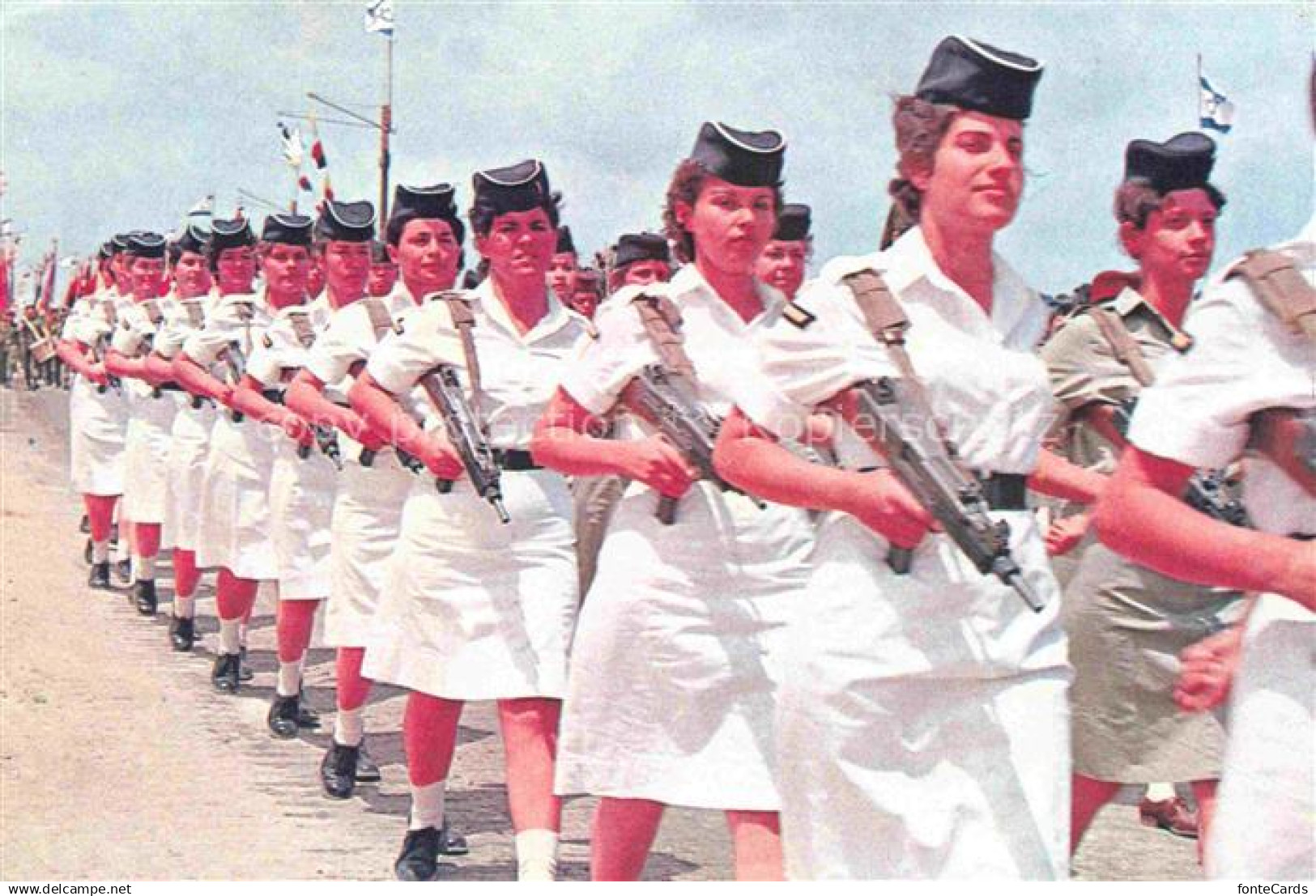 Israel Women Soldiers in the Israel Navy during the Parade