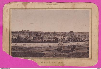 289000 / Israel - Jerusalem - old town , house minaret Mosque Mosquee Moschee PC Israele postcard