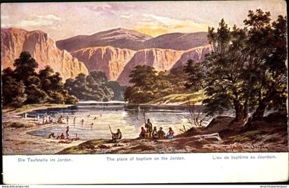 Artiste CPA Perlberg, F., Jordanien, Die Taufstelle im Jordan