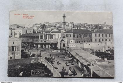 Cpa 1918, Jaffa, bazar, market place, Israël