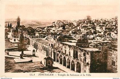 Jerusalem Yerushalayim Temple de Salomon et la Ville