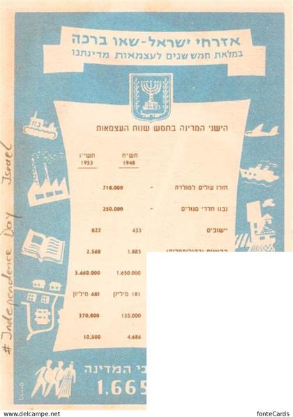 Israel Independence Day Kuenstlerkarte