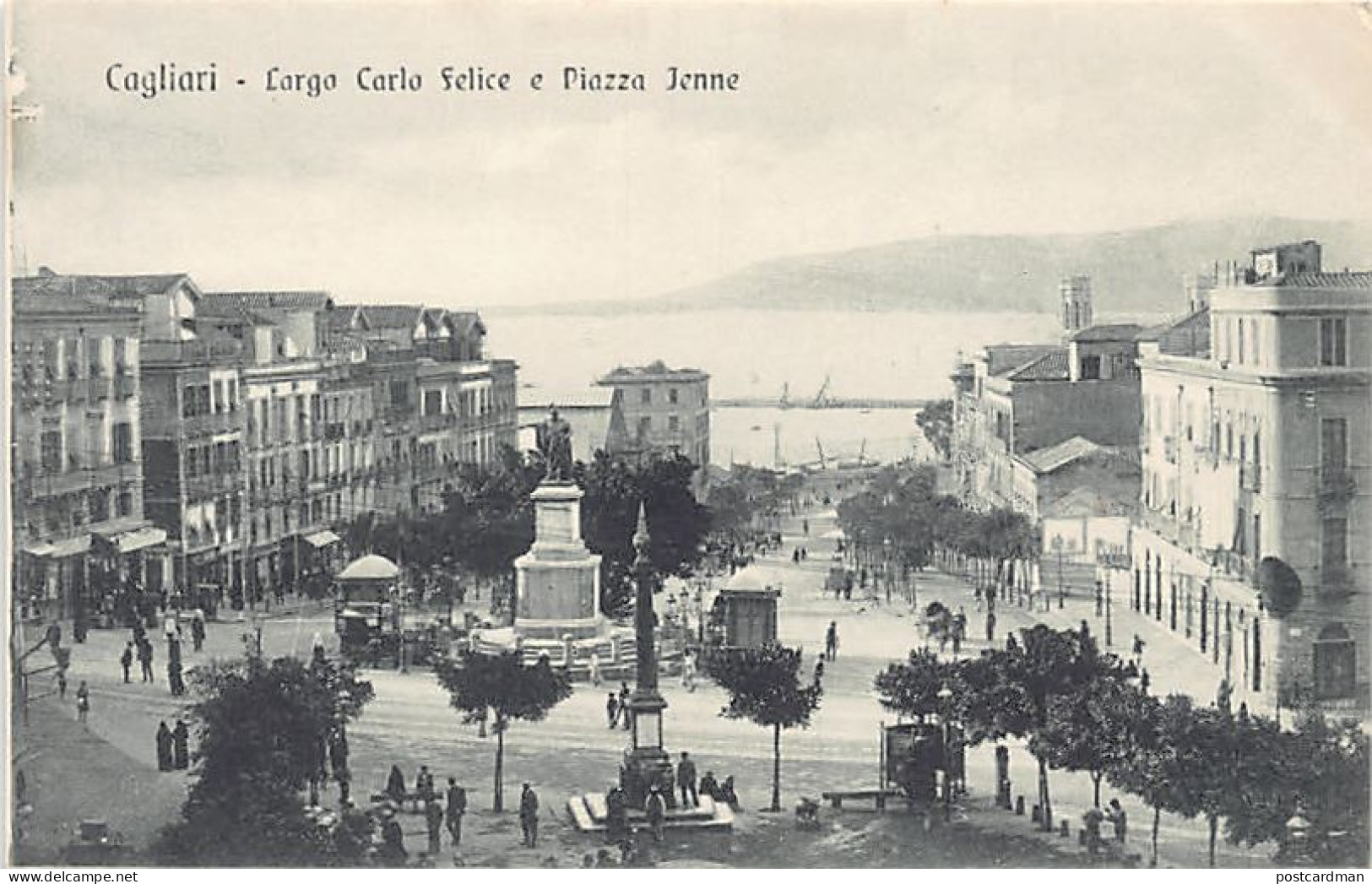 Italia - CAGLIARI - Largo Carlo Felice e Piazza Yenne