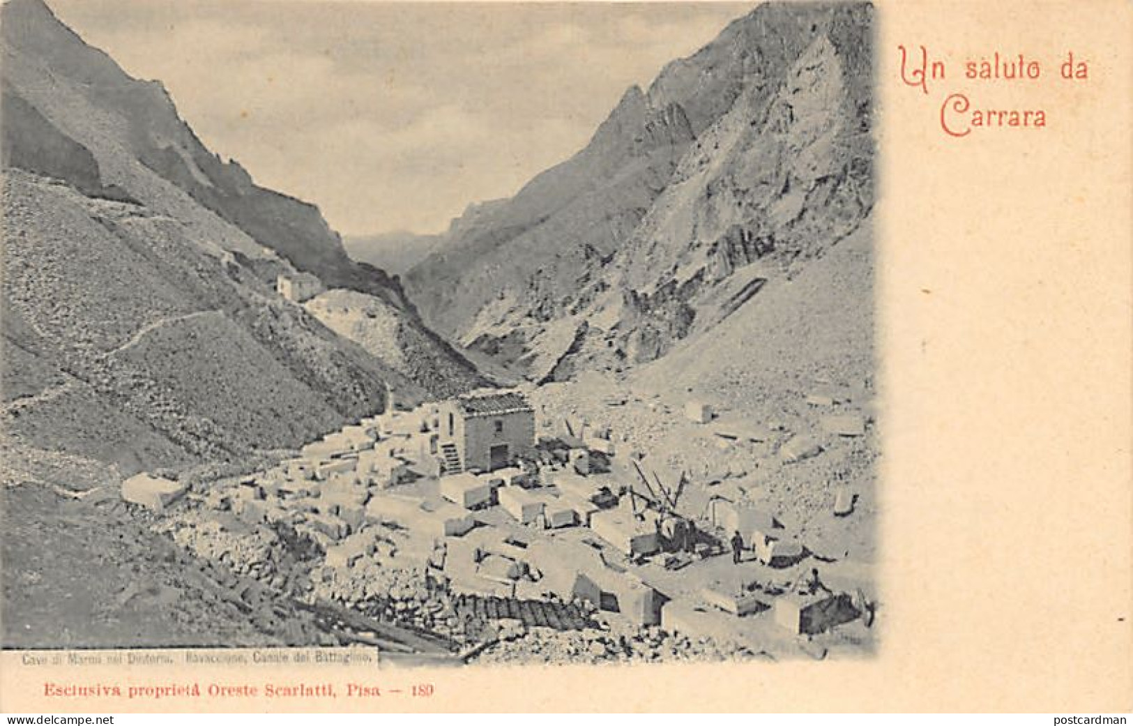 Italia - CARRARA - Cave di Marmi nei Dintorni - Ravaccione, Canale del Battaglino