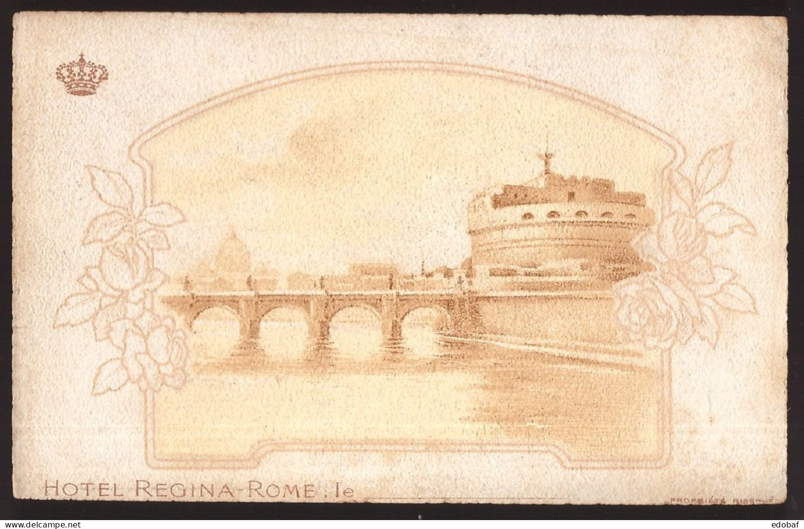 Italia, cartolina nuova di fine XIX / inizio XX secolo Hotel Regina di Roma     -HV18