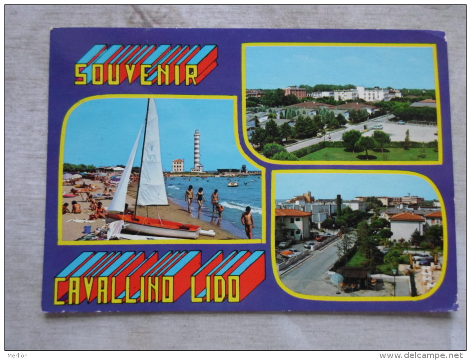 Italia  Cavallino Lido  - sent from Hockenheim  Germany -advertising handstamp Rennstad  F1  D125641