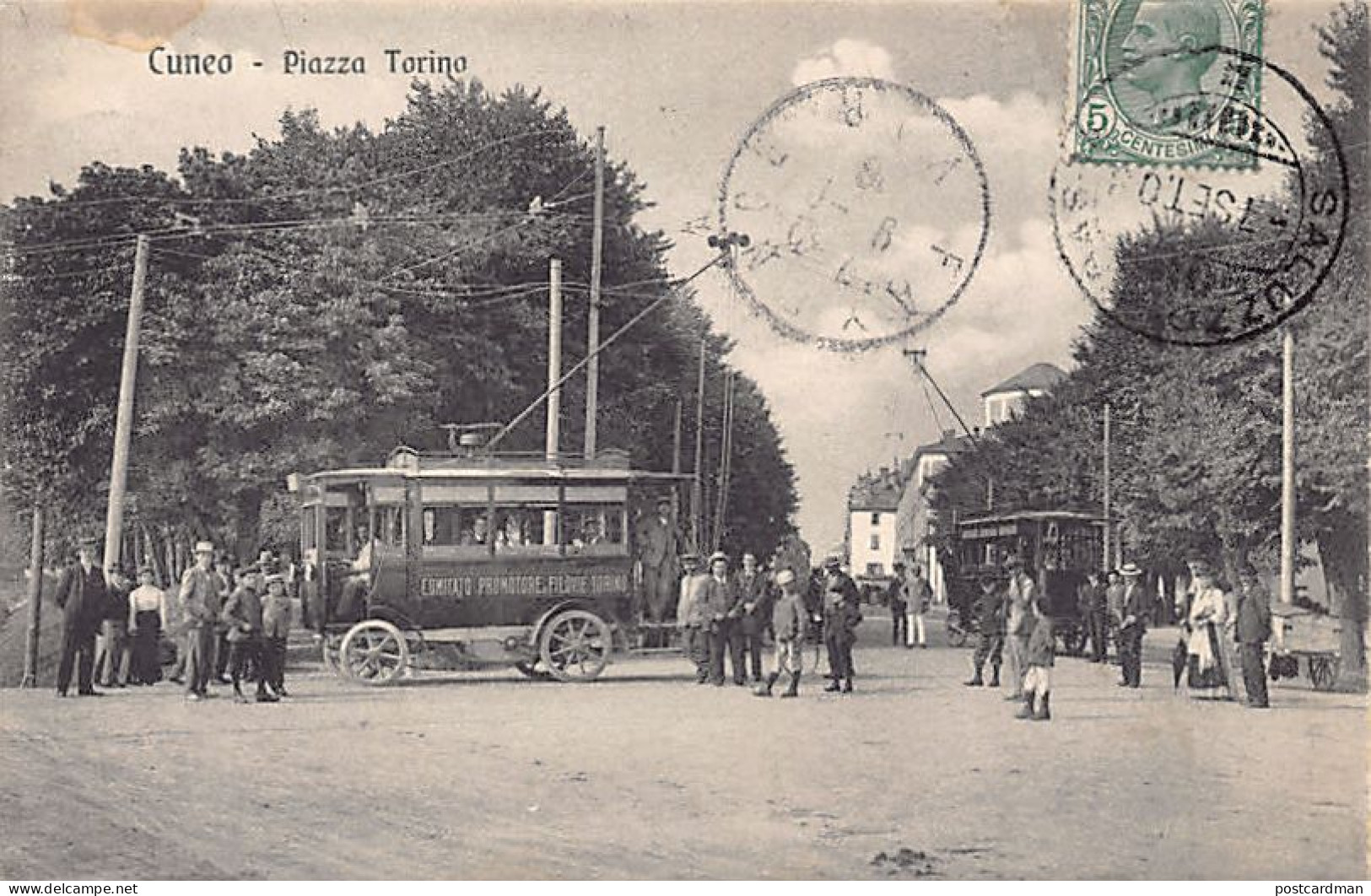Italia - CUNEO - Piazza Torino - Filobus