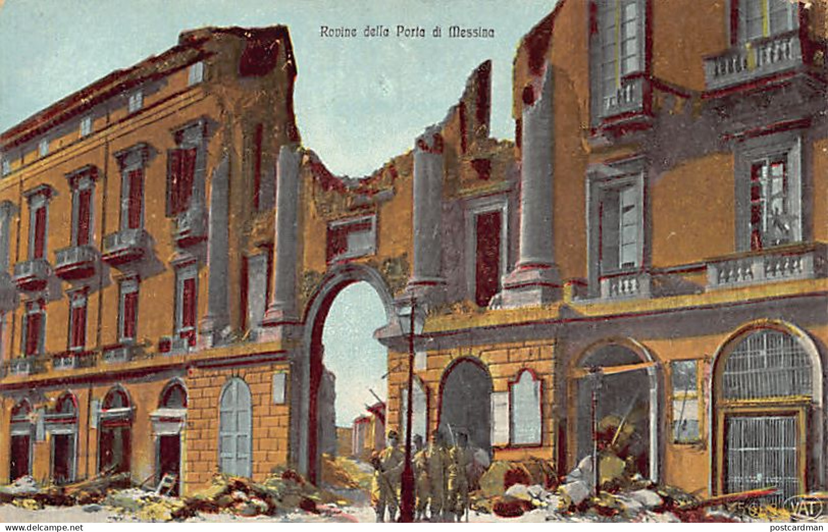 Italia - MESSINA - Rovine della Porta di Messina