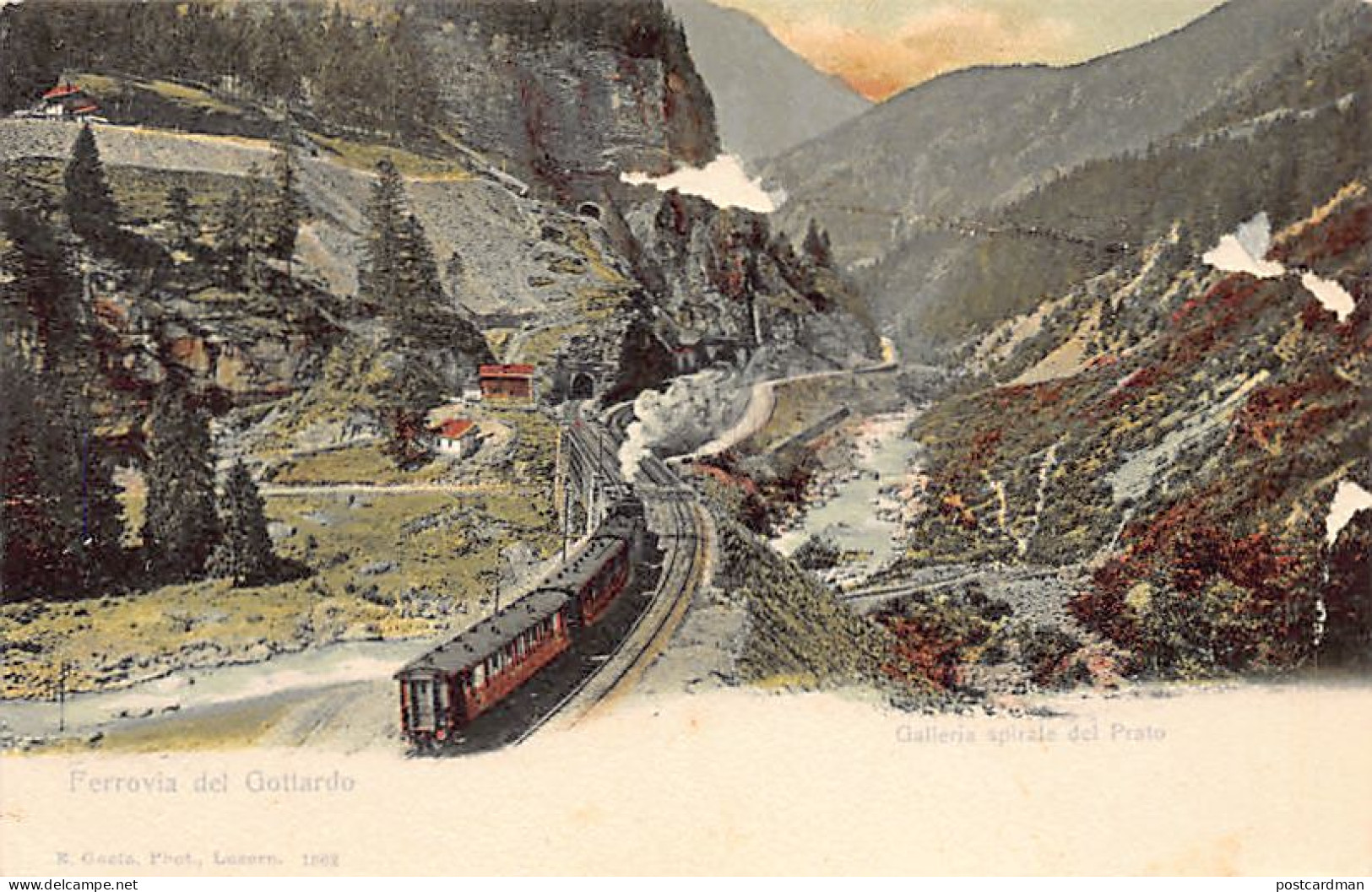 Italia - PRATO - Ferrovia del Gottardo - Galleria spirale del Prato - Ed. E. Goetz