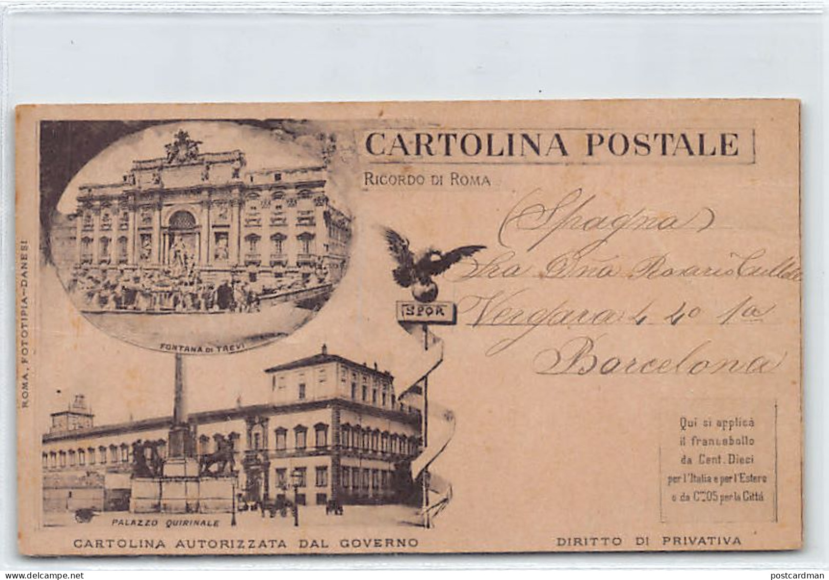 Italia - ROMA (RM) Ricordo di Roma - Cartoline FORERUNNERe - Ed. Fototipia Danesi