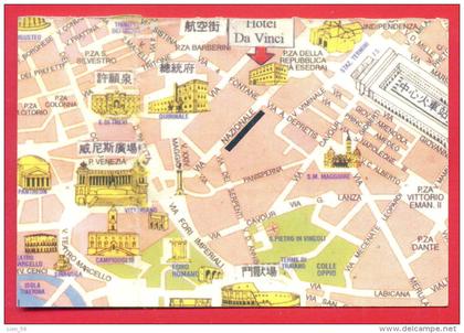 159625 / ROMA / ROME - MAP - HOTEL DA VINCI - 00184 ROMA ITALIA VIA NAZIONALE 251 Italia Italy Italie Italien