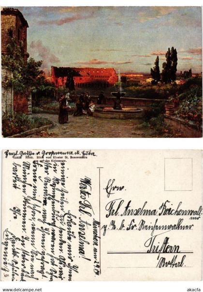 CPA ROMA Blick vom Kloster St Bonaventura aus das Kolosseum ITALY (551387)