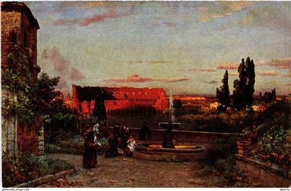 CPA ROMA Blick vom Kloster St Bonaventura aus das Kolosseum ITALY (552224)