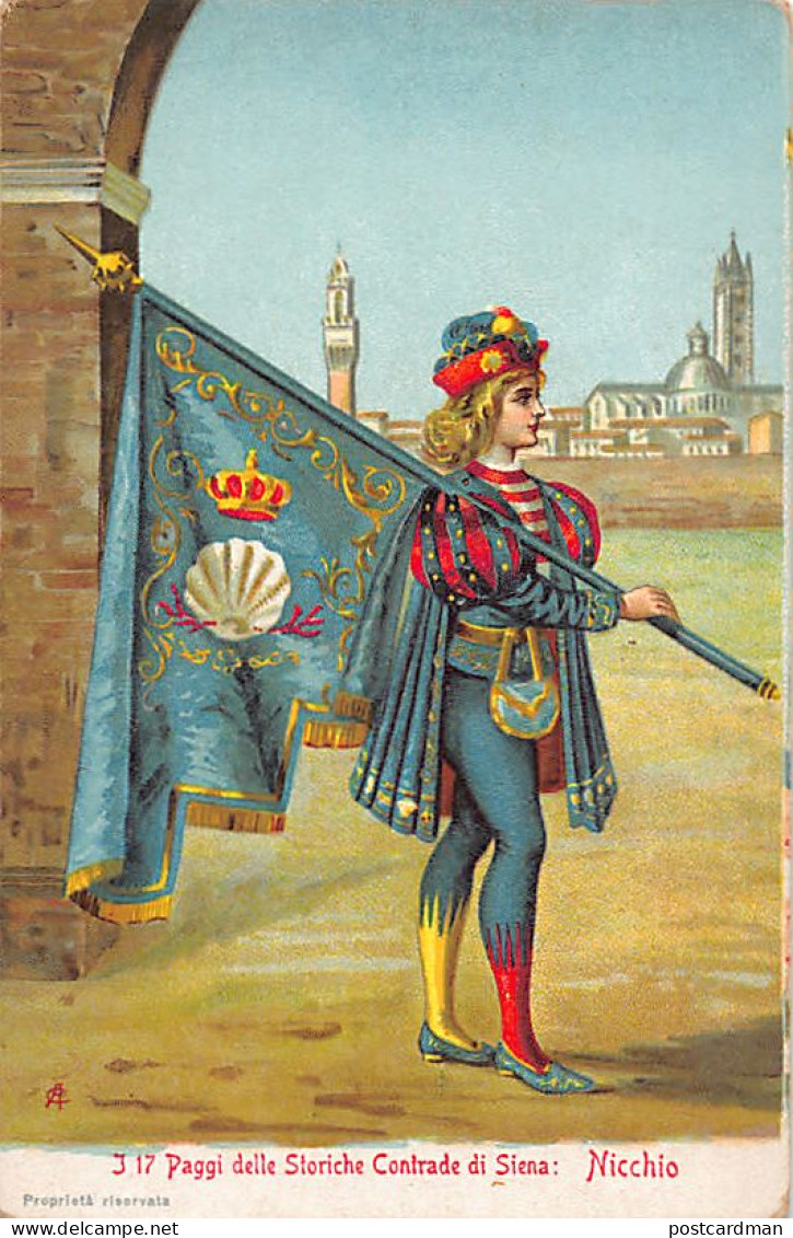 Italia - SIENA - Nicchio - I 17 Paggi delle Storiche Contrade di Siena